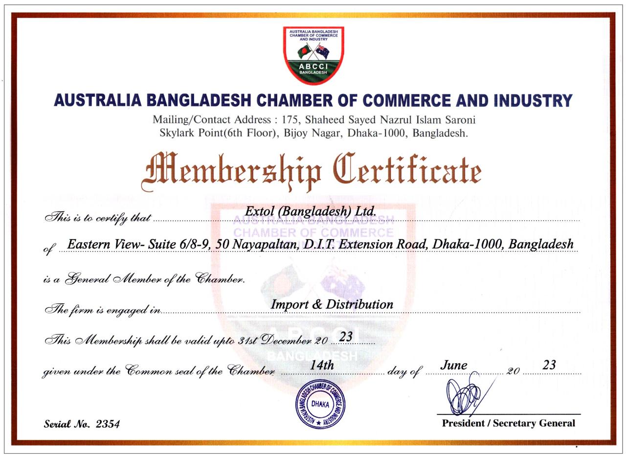 BMCCI Certificate