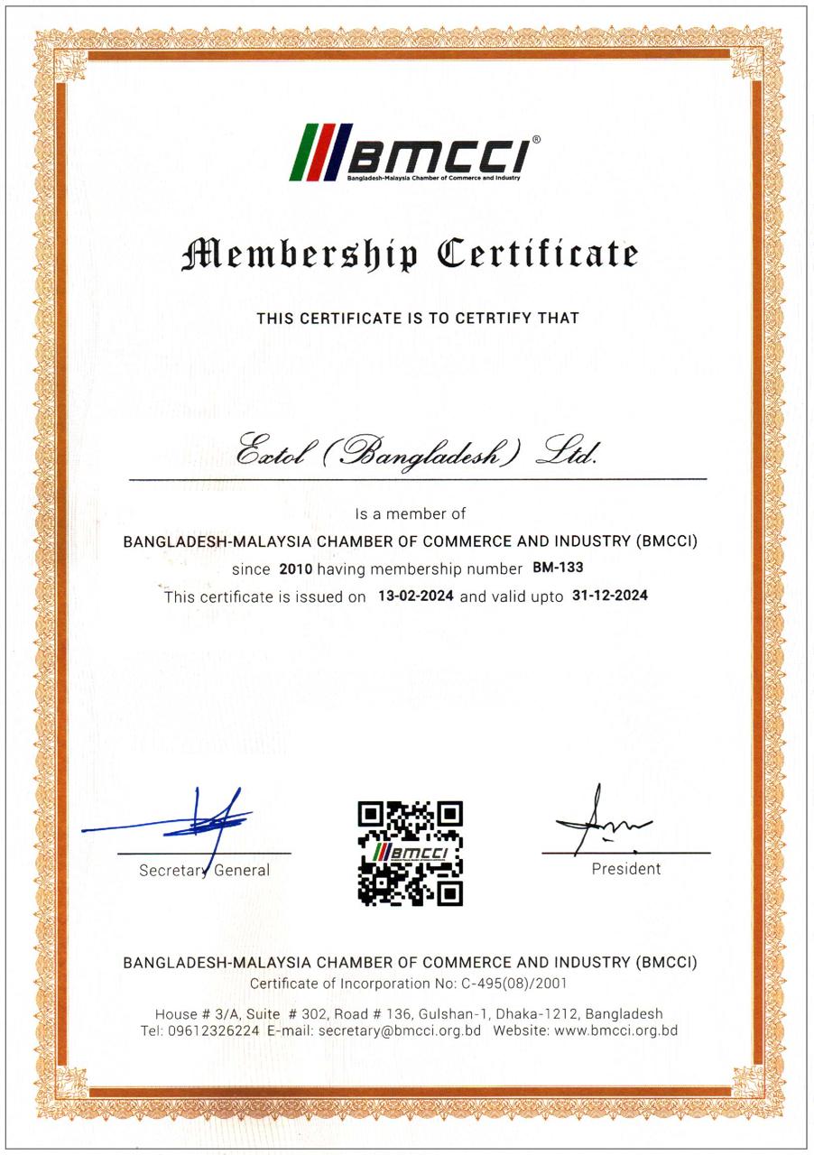 BMCCI Certificate